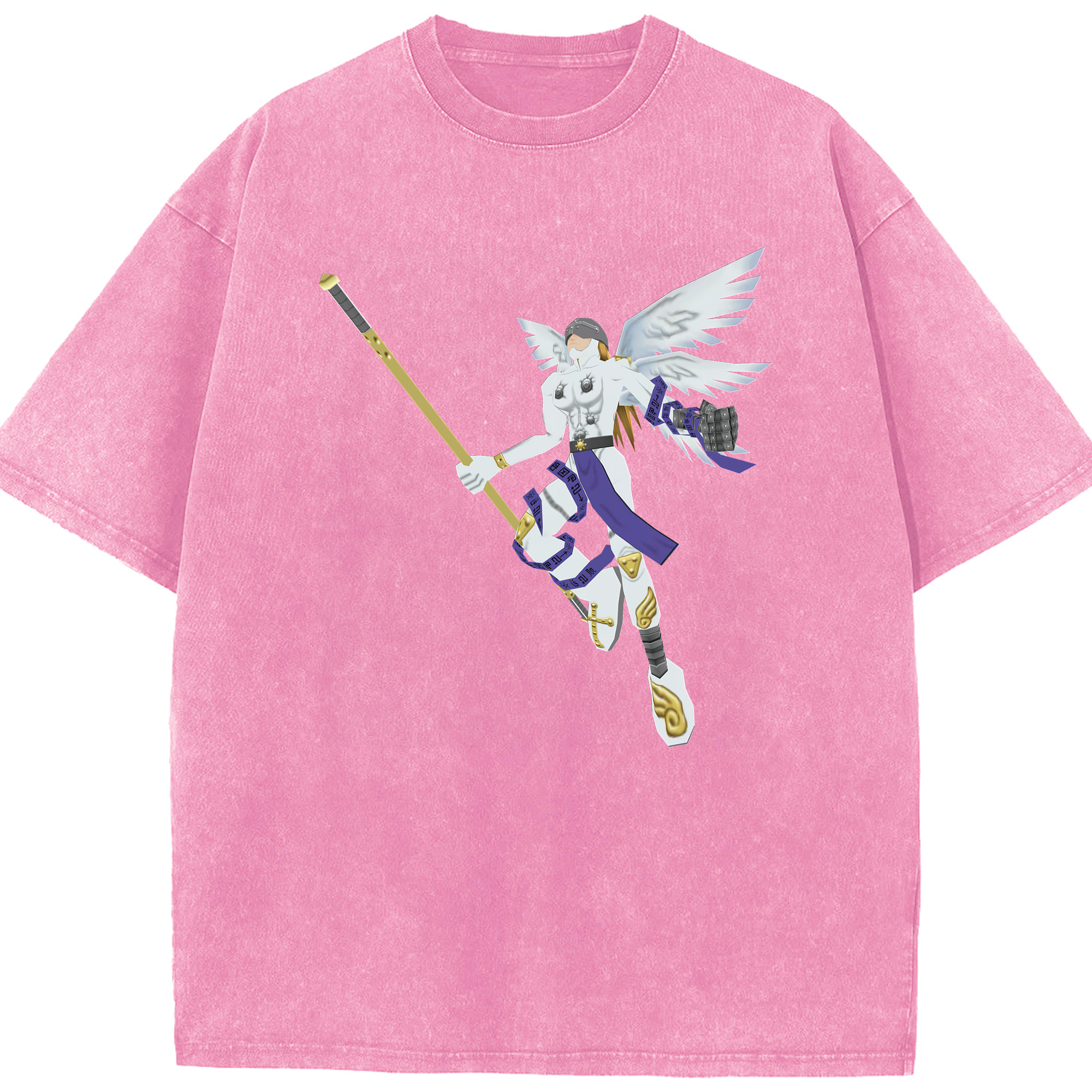（画像用） Digimon デジタルモンスター/デジモン 綿100% ヴィンテージ風 半袖Tシャツ（フロントプリント）